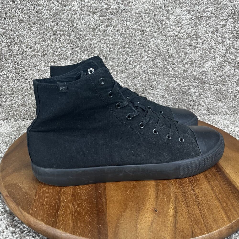 Lugz Men's Stagger Hi Top Sneakers Black Size 13 Shoes Canvas MSTAGHC-001